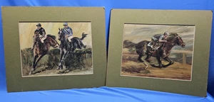 Vtg James B Horner Matted Horse Pictures Racing Equestrian Show Jumping Riding - Picture 1 of 17
