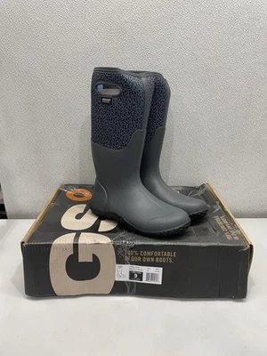 Botas de lluvia Bogs Mesa Joyful Jungle para mujer US 9, gris oscuro Foto 1 de 4