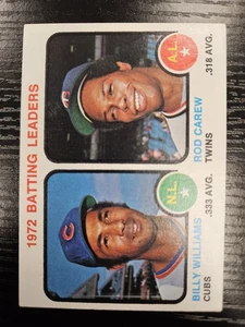 1973 Topps #61 Batting Leaders Billy Williams & Rod Carew - Chicago Cubs - Picture 1 of 2