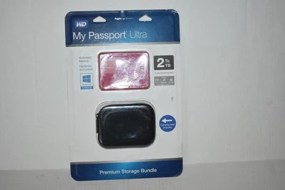 WD My Passport Ultra 2TB Portable External Hard Drive W/Case, USB 3.0/2.0, Red - Image 1 of 2