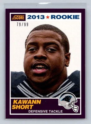 2013  Score #380 Kawann Short 79/99 Purple Carolina Panthers - Image 1 of 2