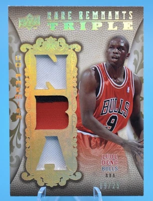 2008-09 UD Premier Luol Deng Rare Remnants Triple Jersey # Match 9/25 Patch - Image 1 of 2