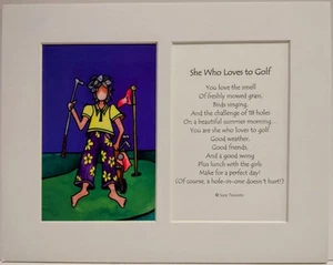 Woman Golfer (She Who Loves To Golf) Suzy Toronto (Northern Artists Group) 8x10 - Picture 1 of 2