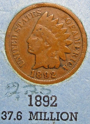 1892 Indian Head Cent - Image 1 of 2