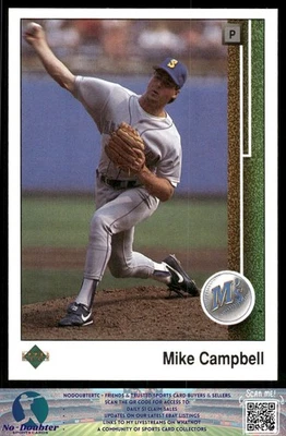 1989 Upper Deck #337 Mike Campbell Seattle Mariners 89UD - Image 1 of 2
