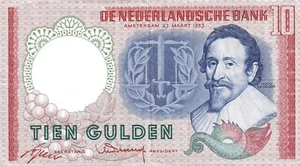🇳🇱 Niederlande, 10 Gulden, 1953, P 85, Seriennummer: CMT / 051042 - Bild 1 von 2