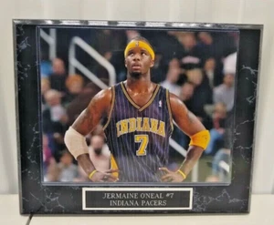 Jermaine O'Neal-Indiana Pacers-10 1/2 x 13 Black Marble Plaque With 8x10 Photo - Picture 1 of 2