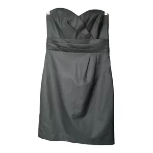 Vestido Vaina J Crew Sin Tirantes Negro Escote Corazón Estilo Raquel Talla 10 - Imagen 1 de 13
