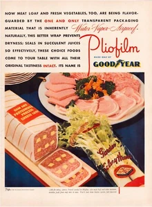Print Ad Pliofilm Goodyear 1941 Cellophane Full Page Large Magazine 10.5"x13.5" - Picture 1 of 1