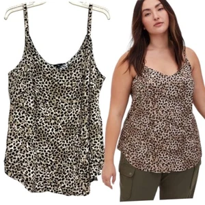 Torrid Ava Stretch Challis Cami Chee Leopard Size 4 (4X) - Picture 1 of 8