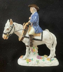Meissen 19th Century Plowman on Horseback Figurine - Picture 1 of 5