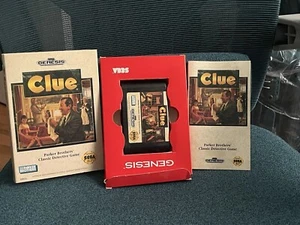 CLUE Parker Brothers Classic Detective Game Sega Genesis CIB Complete in Box - Picture 1 of 5