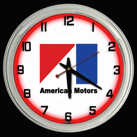 16" AMC American Motors Corp Sign Red Neon Clock Cover