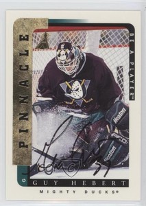 1996-97 Pinnacle Be A Player Auto Guy Hebert #61 Auto