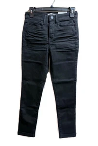 SO Junior schwarz Cropped Twill hoch geschnitten Stretch Jeggings Größe 3/26W neu mit Etikett - Bild 1 von 5