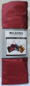 New - Wilson Leather- Pack & Go Leather Travel Tote - Wine Color - Picture 1 of 8