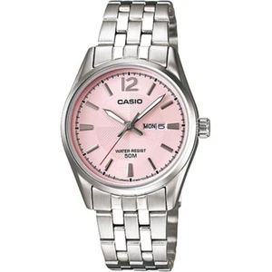 CASIO LTP-1335D-5AVDF OROLOGIO DONNA ROSA ACCIAIO DATA 29mm SOTTOCOSTO - Foto 1 di 3