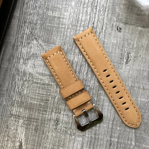 Khaki italienisches Leder Uhrenarmband für Panerai Luminor Marina PAM 22 mm 24 mm 26 mm - Bild 1 von 7