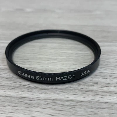 Canon 55mm Haze-1 Filter Lens Made in USA OEM Genuine Vintage - Image 1 of 4