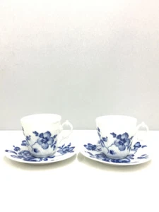 Richard Ginori Rose Blue Coffee Cup & Saucer Set of 2 Excellent condition Japan - Picture 1 of 9
