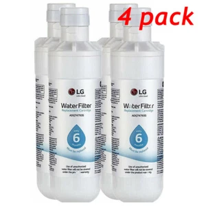4 Pack Refresh Refrigerator Ice Water Filter For LG LT1000P ADQ747935 GF-D706BSL - Picture 1 of 8