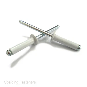 Remaches pop ciegos abiertos con cabeza de cúpula blanca 3,2 mm 4,0 mm 4,8 mm - Imagen 1 de 1