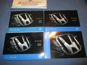 Honda Civic 2008 híbrido conjunto manual de dueños con estuche - Imagen 1 de 1