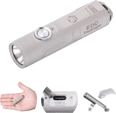 RovyVon A3 Pro G4 USB-C Rechargeable 7000K EDC Flashlight, 650 Lumen Marble Gray