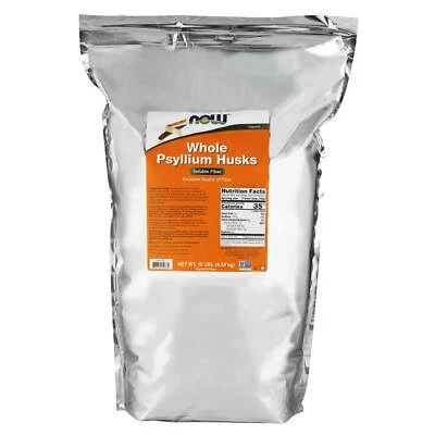 Cáscaras de psyllium enteras NOW FOODS 160 OZ 10 libras. Foto 1 de 4