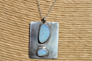 Double Doublet opal sterling silver 925 pendant necklace jewellery handmade - Picture 1 of 5