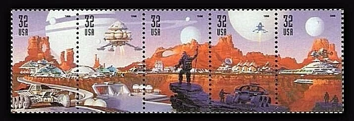 SPACE DISCOVERY 32 CENT STAMP SET ~ Scott #3238-3242 - Strip of Five - MINT - Image 1 of 1