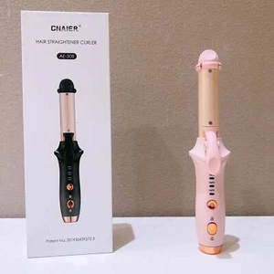 Pink Mini Cordless Hair Curler with Adjustable Heat Settings and USB Charging - Picture 1 of 5