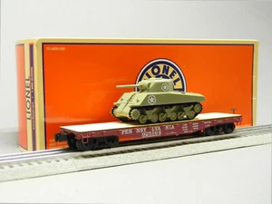 LIONEL PENNSYLVANIA RR 40' FLAT CAR W/ TANK #925164 O GAUGE freight 1926722 NEW - Picture 1 of 8
