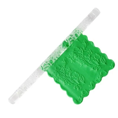 Embosser Rolling Pin 3 Flowers Bloom Design Cake Decorating Fondant Icing Crafts - Image 1 of 4
