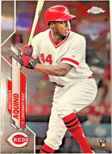 2020 TOPPS CHROME #111 ARISTIDES AQUINO *ROOKIE CARD* CINCINNATI REDS