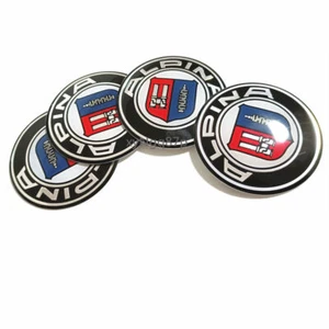 2.2'' SET AUTO Wheel Center Caps Emblem Stickers 56mm for ALPINA B7 B3 B6 - Picture 1 of 2
