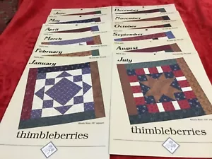 12 Thimbleberries Quilt Patterns Month-by-Month for 16” Quilt Blocks Jan-Dec - Picture 1 of 8