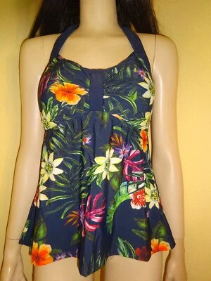 Tankini-Oberteil Sheego by Joe Brown 13 versch. kl. Gr. marine-bunt floral NEU! - Bild 1 von 4
