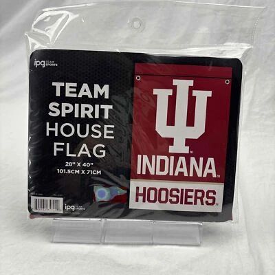 Bandeira Indiana Hoosiers Ipg Team Sports vermelha dupla face Team Spirit House 28X40 - Imagem 1 de 4