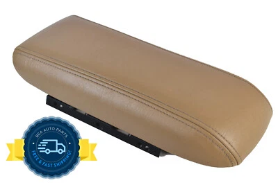 1998-2004 Chrysler 300M Center Console Brown Leather Armrest Top Lid Cover OEM - Image 1 of 4