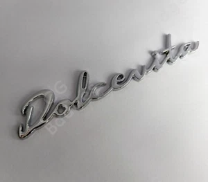 Chrome Silver 'Dolcevita' Side Wing Fender Badge Emblem suitable for Fiat 500 - Afbeelding 1 van 3