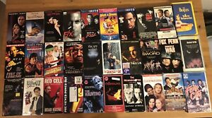 VHS Lot of 27 Rare Thriller Sci-Fi Horror Action Movies 70s 80s and 90s Movies