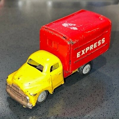 Camión de juguete antiguo de metal de colección motor expreso sonido al rodar buen estado Foto 1 de 4