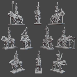 48x 6mm/1:300th French Guard Lancers (Turner Miniatures) - Foto 1 di 2