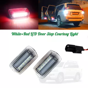Luces de puerta de cortesía LED blancas + rojas para Toyota Camry Prius Sienna Lexus IS - Imagen 1 de 10