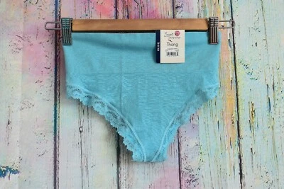 Tanga de banda ancha Secret Treasures para mujer XS-XL azul ropa interior bragas nuevas con etiquetas Foto 1 de 4