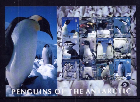 British Antarctic Terr. 2003 Penguins sheetlet fine fresh MNH Cover