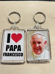 I Love Papa Francesco Pope Francis Catholic Rome Italy Novelty Gift Key Ring - Picture 1 of 1