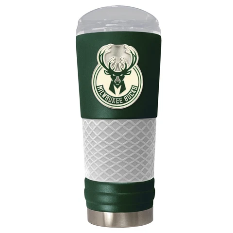 MILWAUKEE BUCKS 24 OZ. STAINLESS STEEL VACUUM INSULATED TRAVEL COFFEE MUG Cover