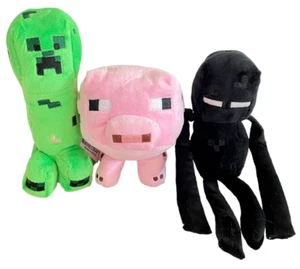 NEW Lot of 3 Minecraft Plush Creeper Enderman & Pig Jazwares - Picture 1 of 4